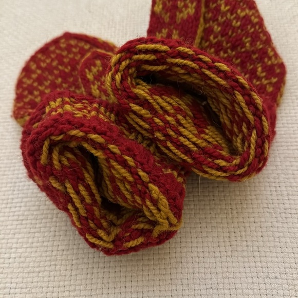 Vintage Hand Knit Wool Mitts - Picture 3 of 4